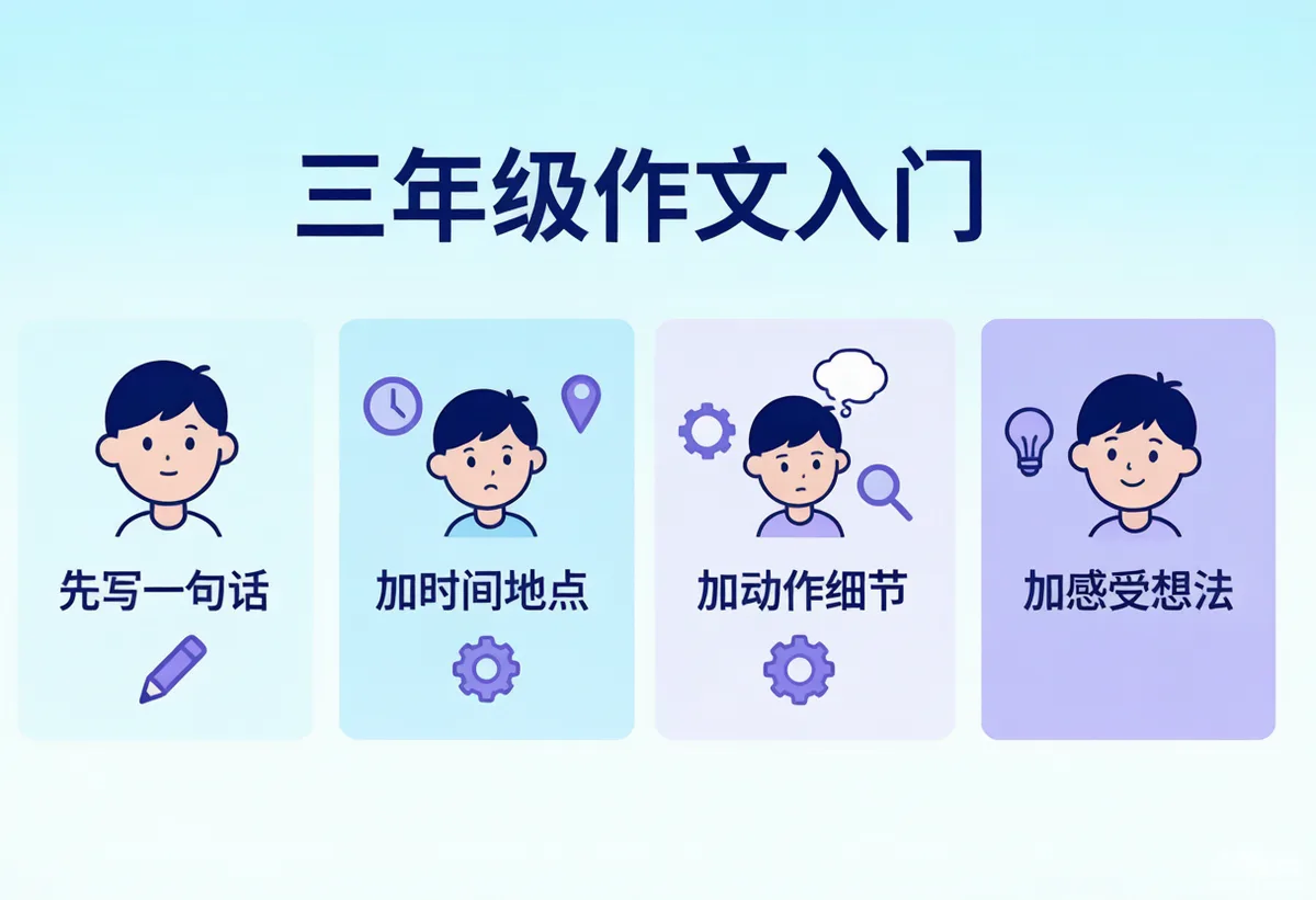 三年级作文入门:从写话到写段的过渡方法 - 配图