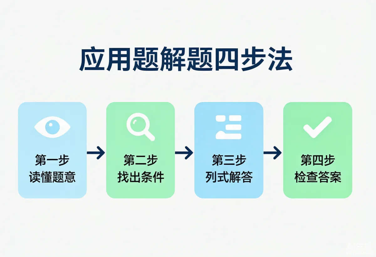 小学数学应用题解题技巧:从读不懂到轻松拿分的4步法 - 配图