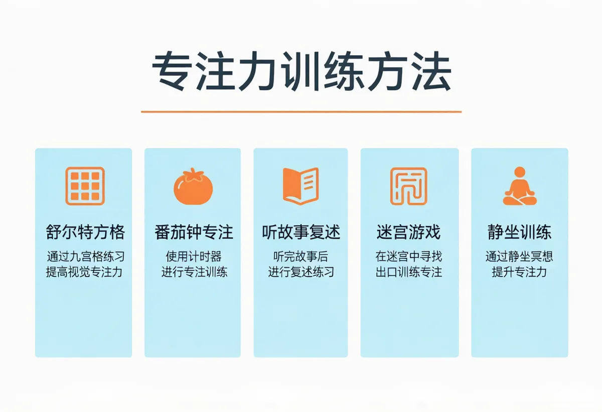 孩子上课走神注意力不集中怎么办?5个专注力训练方法亲测有效 - 配图